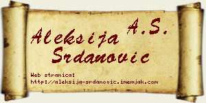 Aleksija Srdanović vizit kartica